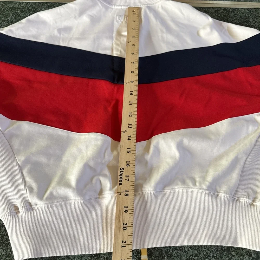 Wilson Sport Professionals‎ Gibson Tricot Jacket Women's Large Blue Red Tennis